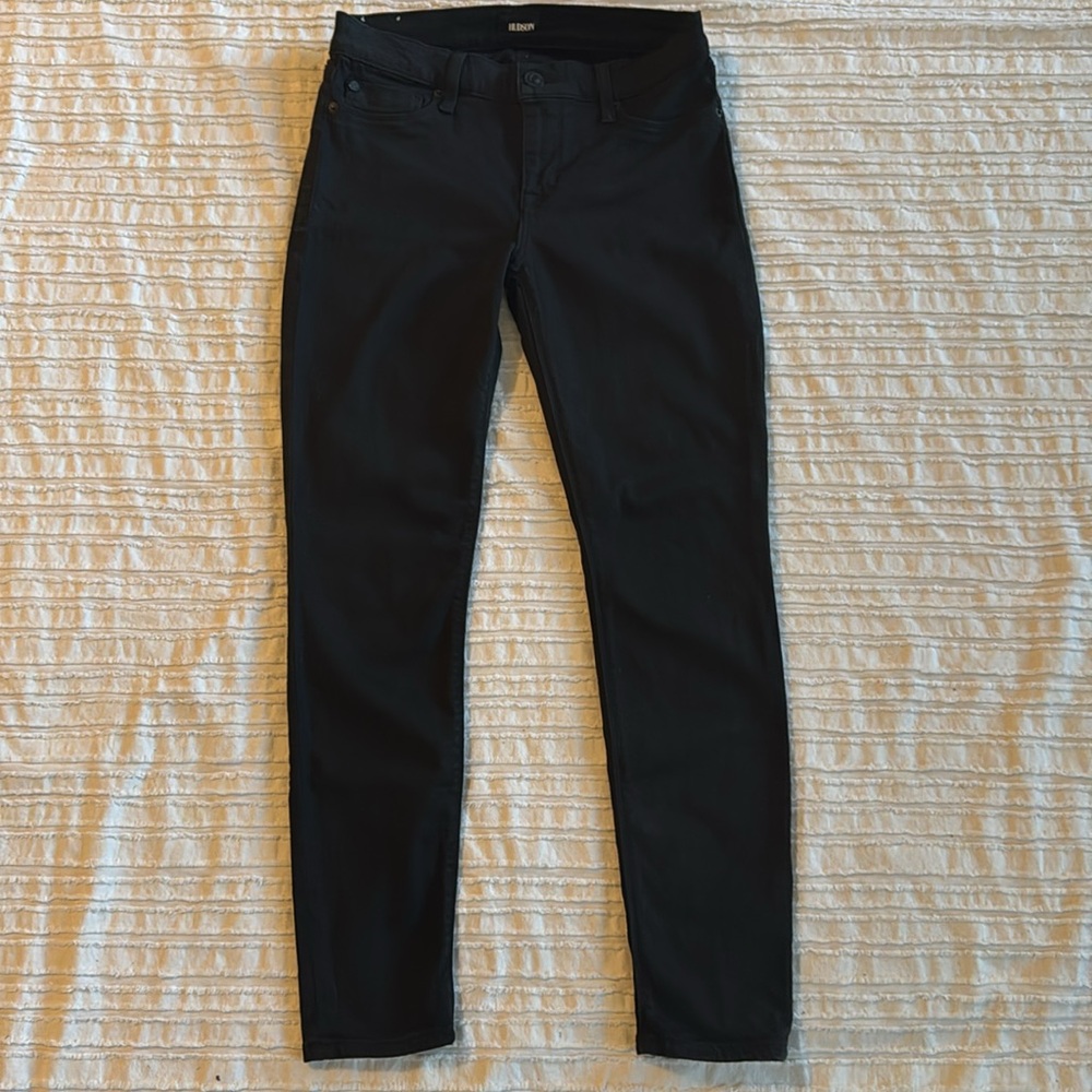 Hudson Krista Super Skinny Black Jeans sz 27